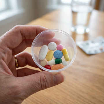 home caregiver gives medicaions